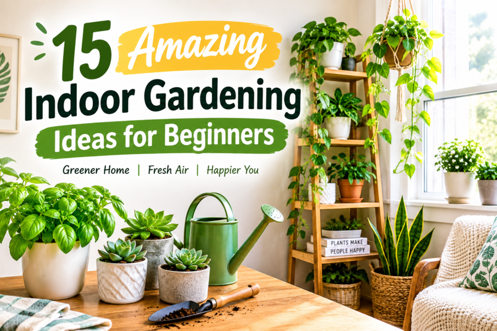 15 indoor gardening ideas for beginners in a bright home