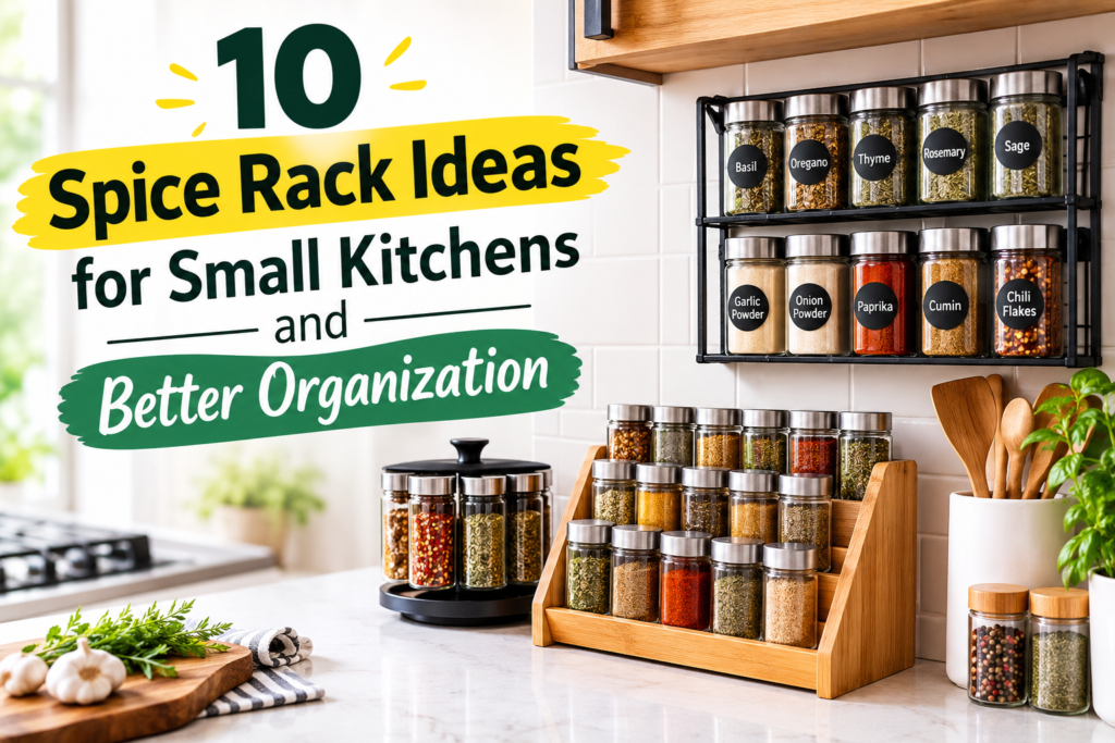 Spice rack ideas for small kitchens and better organization